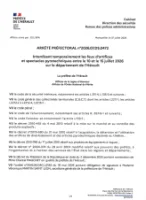 Arr&ecirc;t&eacute; interdiction Feux d'artifices
