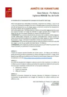 Arr&ecirc;t&eacute; incendie Pic Natura