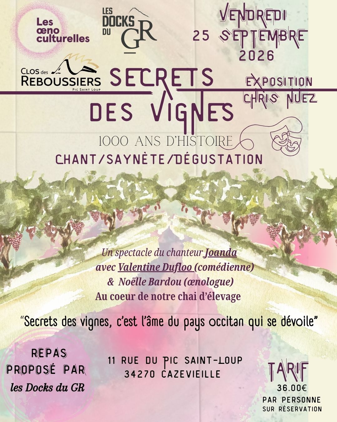 Secrets des vignes - Les Oenoculturelles 2026