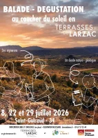 Balade d&eacute;gustation au coucher du soleil &copy; terrasses dularzac