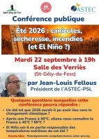 Conf&eacute;rence "L'&eacute;t&eacute; 2026 : canicules, s&eacute;cheresse, incendies (et El Ni&ntilde;o ?)". &copy; ASTEC PSL