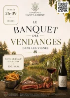 LE BANQUET DES VENDANGES DANS LES VIGNES - COTE DE BOEUF A VOLONTE  &copy; Domaine de Saint Cl&eacute;ment